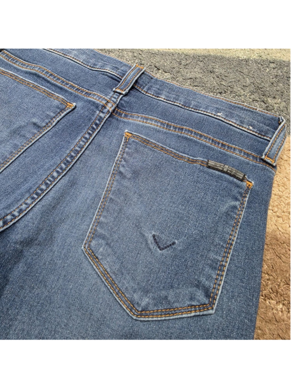 Hudson Jeans Womens Size 25 Skinny Medium Wash Stretch Denim Raw Hem